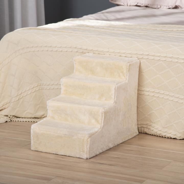 Produktbild PawHut Haustiertreppe mit abnehmbarem Bezug (Hund, Waschbar, Faltbar)