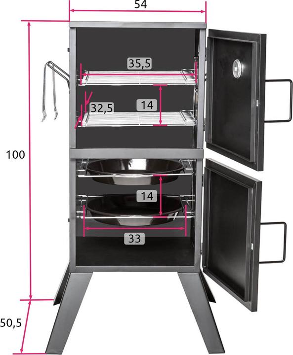 Immagine prodotto tectake forno di affumicatura (35.50 cm)
