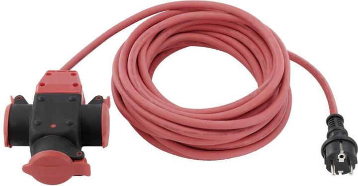 Image du produit Sygonix SY-5806890 Câble d'extension électrique 16 A rouge 10.00 m H07RN-F 3G 1,5 mm (10 m, CEE 7/3)