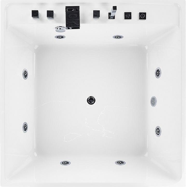 Produktbild Beliani Whirlpool Badewanne freistehend weiss quadratisch 130 x 130 cm TAHUA (339 l, 130 cm)