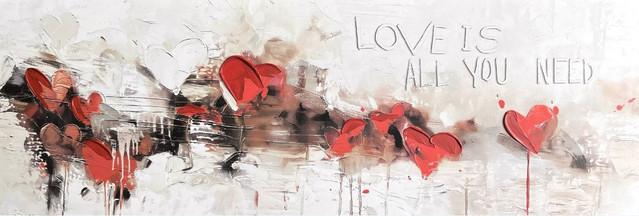 Actual product image Styler Handpainting 40x120 Love is.... (40 x 120 cm)