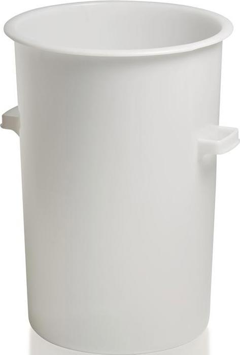 Craemer Plastic container rd.110l HD-PE white D515xH733mm w.outside handle