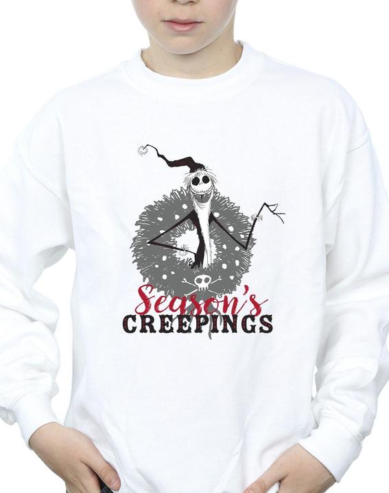 Actual product image Disney Boys The Nightmare Before Christmas Seasons Creepings Wreath Sweatshirt (152, 158)