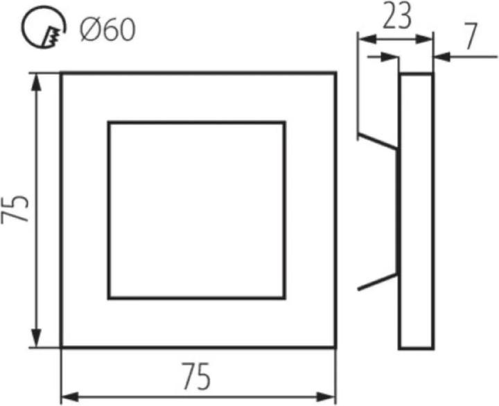 Produktbild Kanlux Treppengestell Kanliux Stock frame LED 0,8W 12V APUS LED WW-W13 lm 3000K weiss 26840 (13 lm)