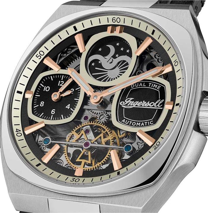 Actual product image Ingersoll 1892 Ingersoll I15801 Men's watch The Spirit Automatic 47mm 5ATM (Analogue wristwatch, 47 mm)