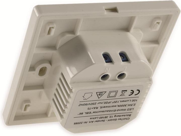 Actual product image Chilitec LED recessed luminaire EBL 86, 2.5 W, 3000 K, warm white, silver frame