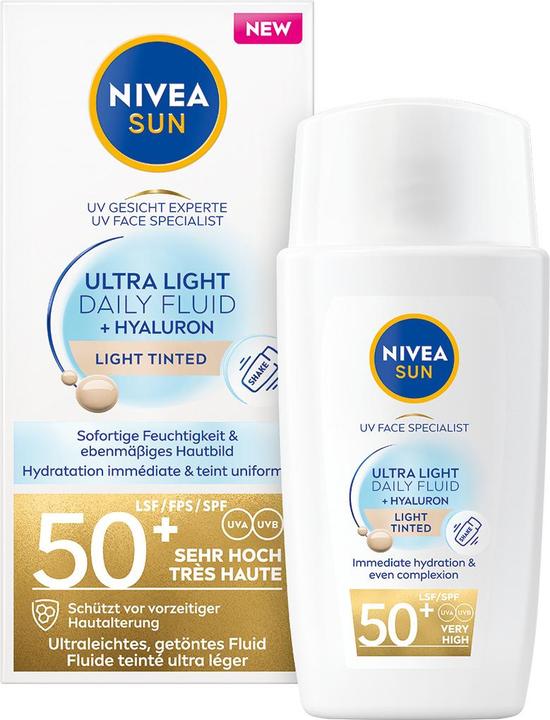 Produktbild NIVEA Sun Uv Face Special Ultra Light Daily Fluid (Sonnencreme Gesicht, SPF 50+, 40 ml)