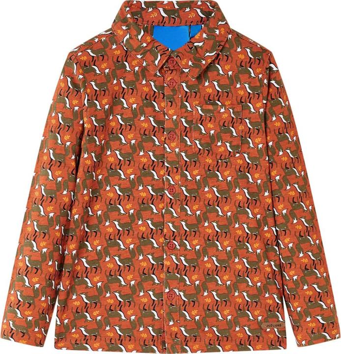 VidaXL Kinderhemd Rostbraun 140,Material: 100 % Baumwolle,Farbe (140)