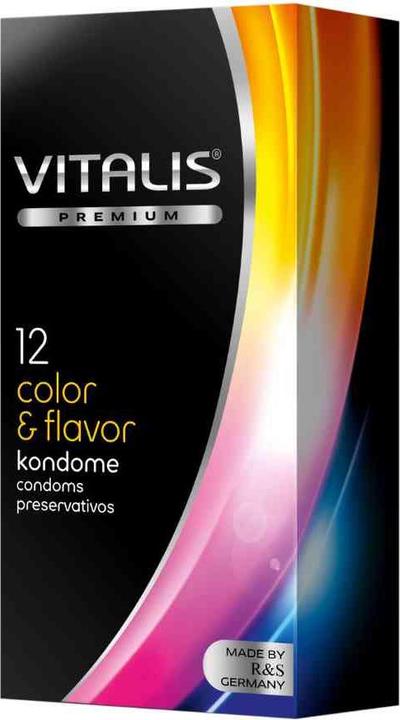 Actual product image Vitalis Condom color & flavor, pack of 12 (12 pcs.)