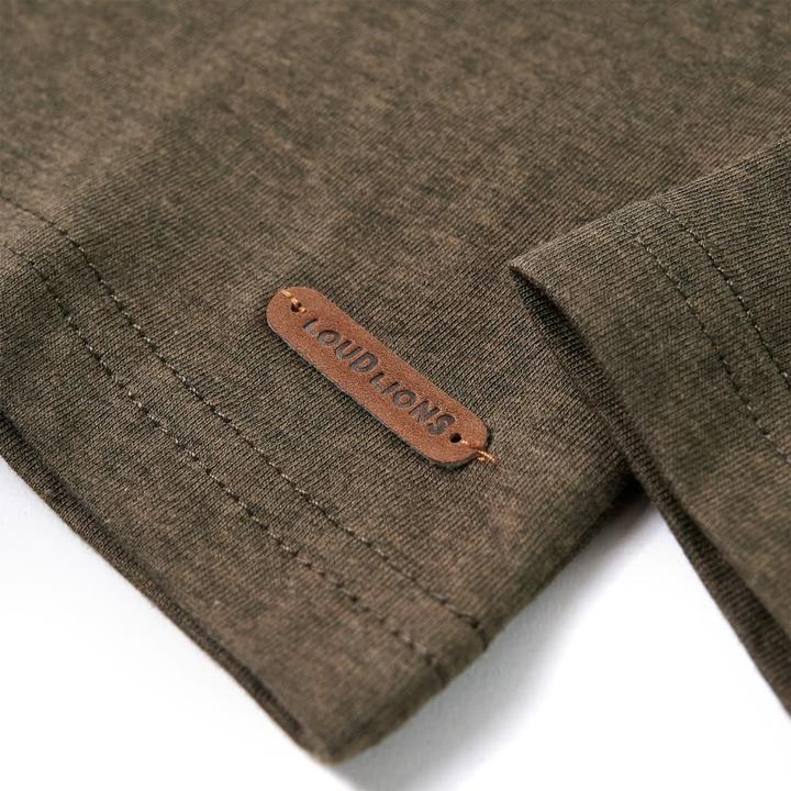 Actual product image VidaXL Children's long-sleeved shirt Khaki Melange 140,Material: 80 (140)