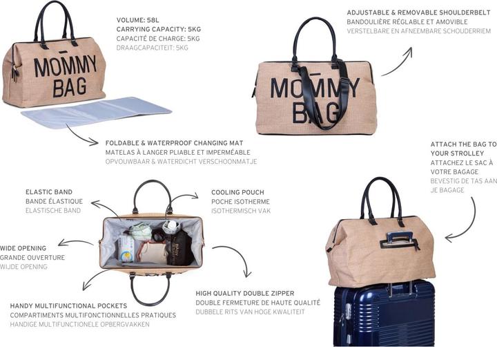 Actual product image Childhome Big Mommy Bag Mommy Bag, Raffiraffia Look
