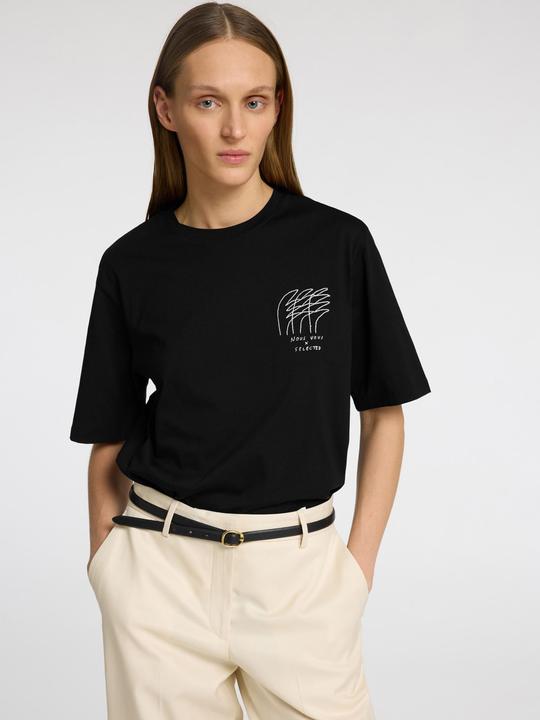 Actual product image Selected Femme Besticktes T-Shirt mit Rundhalsausschnitt (M)