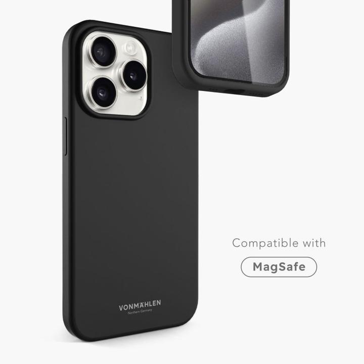 Immagine prodotto Vonmählen Custodia in silicone ecologico per iPhone 15 nero (Apple iPhone 15)