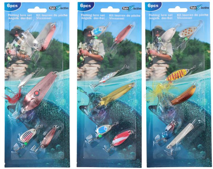 Actual product image Fish active Fishing lure set 6pcs,3ass