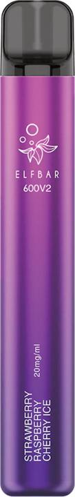 Actual product image Elfbar V2 Mad Blue (600) (Strawberry Raspberry Cherry Ice)