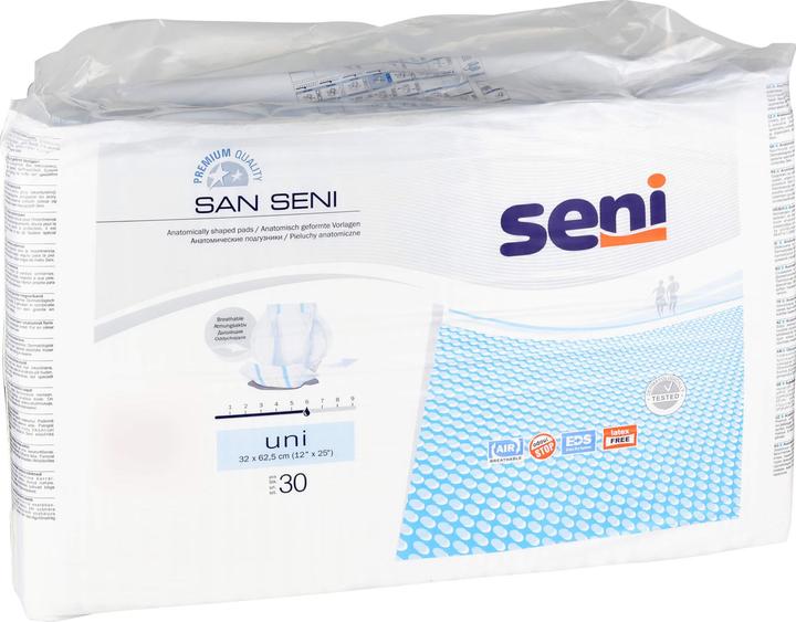 Image du produit Seni Uni protections anatomiques respirantes 32x62.5cm 6 gouttes (30 x)