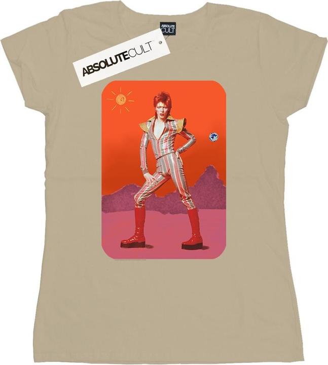 Actual product image David Bowie Womens/Ladies On Mars Cotton T-Shirt (S)