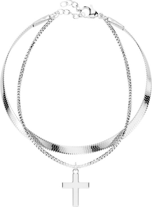 Immagine prodotto Star Piercing Catena a serpente in argento e scatola con ciondolo a croce (Acciaio chirurgico 316L)