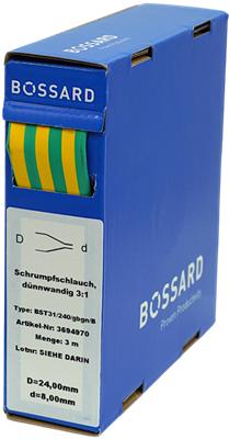 Actual product image Heat Shrink Box 24:8mm yellow/green 3m (3 x)