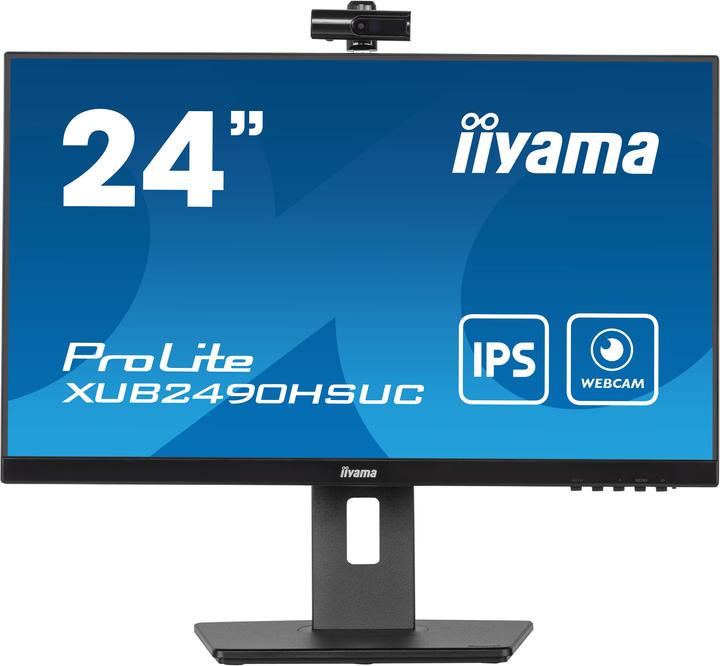 Actual product image iiyama TFT XUB2490HSUC 60,4cm Webcam 24"/1920x1080/DP/HDMI/VGA/HDCP/USB (1920 x 1080 pixels, 24")