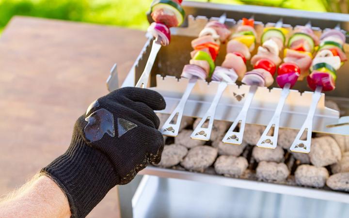 Image du produit Fennek Grill Gant pour barbecue avec logo, noir (Silicone, Kevlar)