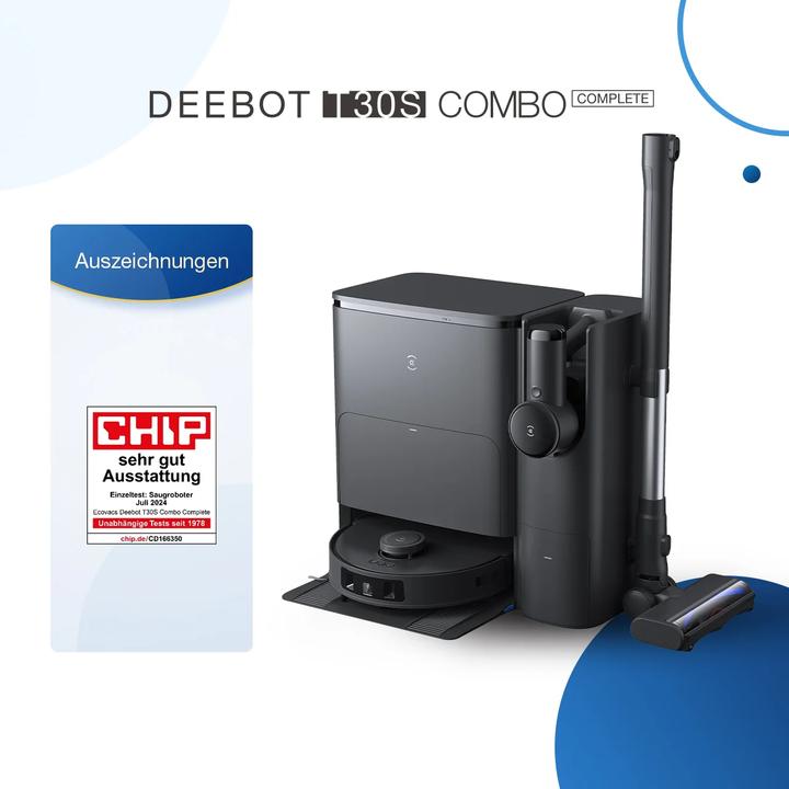 Productafbeelding Ecovacs Deebot robotstofzuiger T30S COMBO COMPLETE zwart (Robotstofzuiger)
