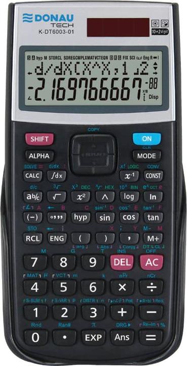 Immagine prodotto Donau Calcolatrice scientifica tascabile TECH, 401 funzioni, 164x84x19 mm, nero (Batterie, Celle solari)