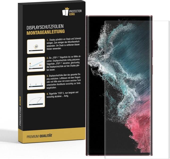 Produktbild Protectorking 4x 9H Panzerglas flexibel HD Klar (4 Stück, Samsung Galaxy S22 Ultra)