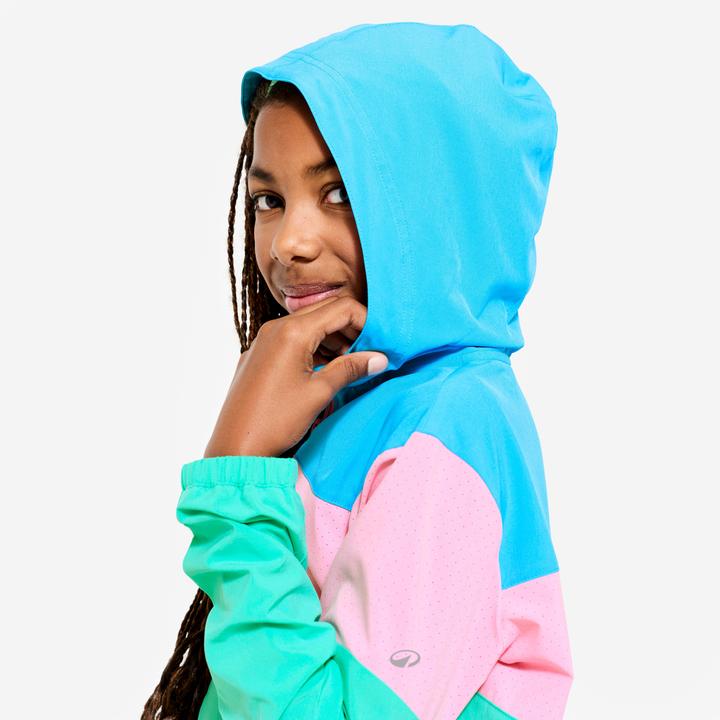 Produktbild Domyos Trainingsjacke Kinder leicht atmungsaktiv - rosa/blau (14, 15, 16)