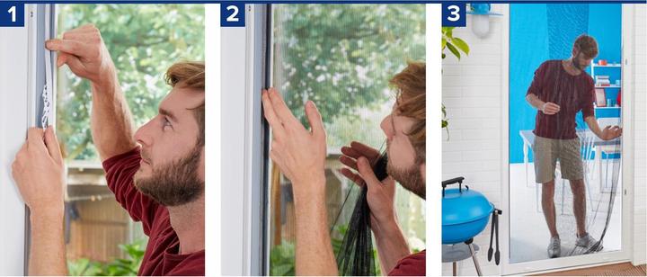 Image du produit tesa Moustiquaire STANDARD pour fenêtre, avec bande Velcro, sans perçage (65 x 220 cm)