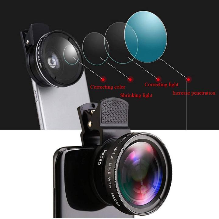 Produktbild PhoneLook 2 in 1 austauschbare Smartphone Kamera Objektive universal Makro & Weitwinkel