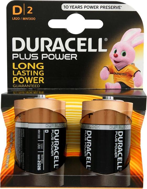 Actual product image Duracell Extra Life (2 pcs., D)