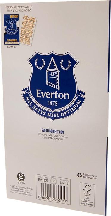 Produktbild Everton FC Personalisierte Geburtstagskarte mit Aufklebern (1 Stk.)