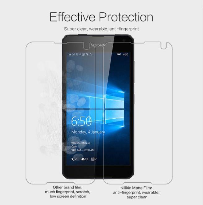 Actual product image Nillkin Matte Series (1 Piece, Microsoft Lumia 650)