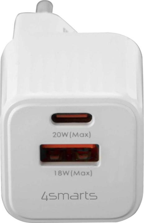 Produktbild 4smarts Netzladegerät VoltPlug Duos Mini PD 20W und USB-C Kabel 1,5m weiss (20 W)