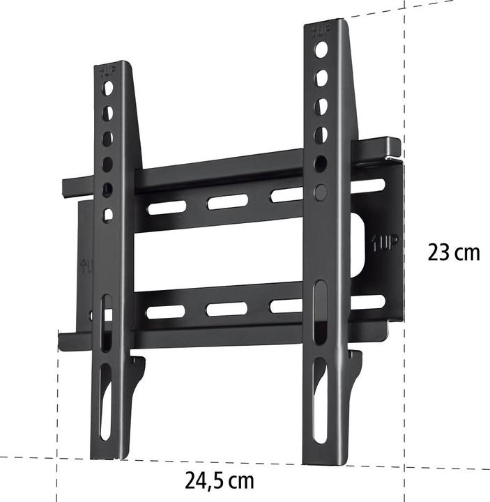 Image du produit Hama Support TV mural, fixe, 117 cm (46") jusqu'à 25 kg, distance du mur 2,5 cm (Mur, 46", 25 kg)