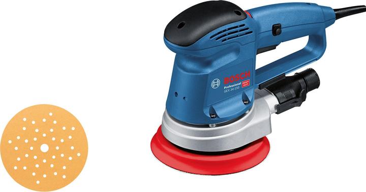 Produktbild Bosch Professional Exzenterschleifer GEX 34-150, Schleifteller, 1 x Pap.staub-btl., 1 x Absaugad. (Exzenterschleifer, 340 W)
