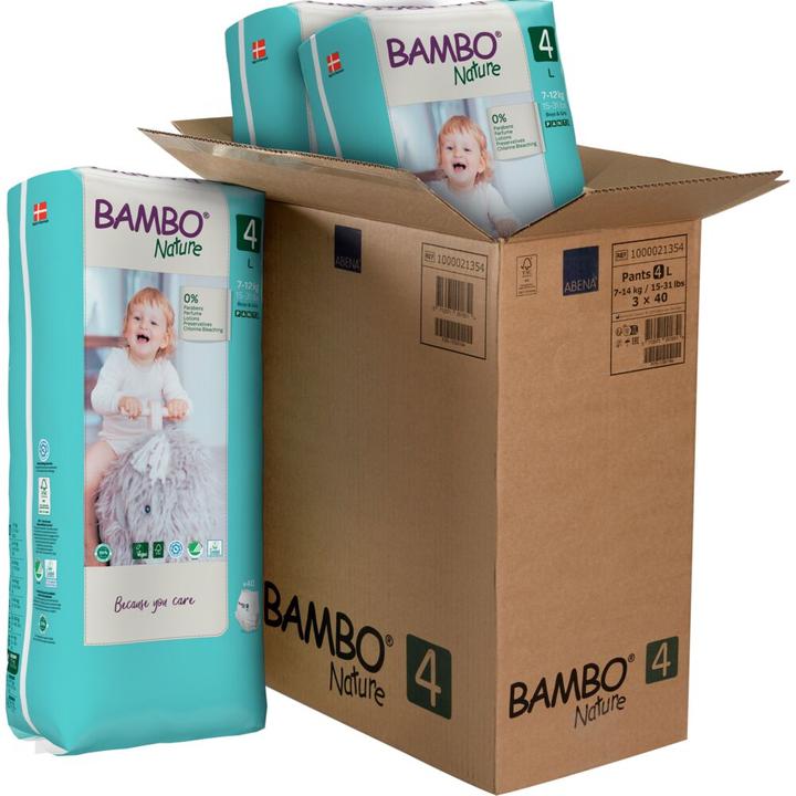 Produktbild Abena Bambo Nature Pants 4 L 7-14kg Tall (Gr. 4, 44 Stück)
