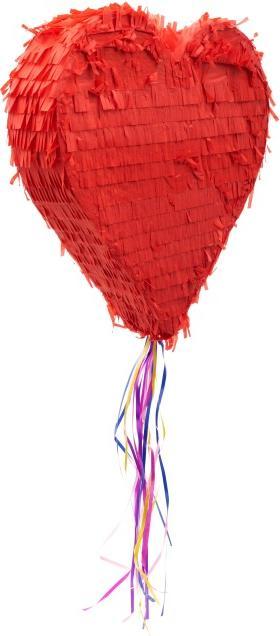 Produktbild CreaDiva Piñata Herz Rot - Zugpinata - 36 cm