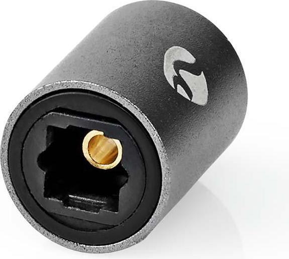 Actual product image Nedis Optical audio adapter TosLink jack - TosLink jack Aluminium Grey Anthracite