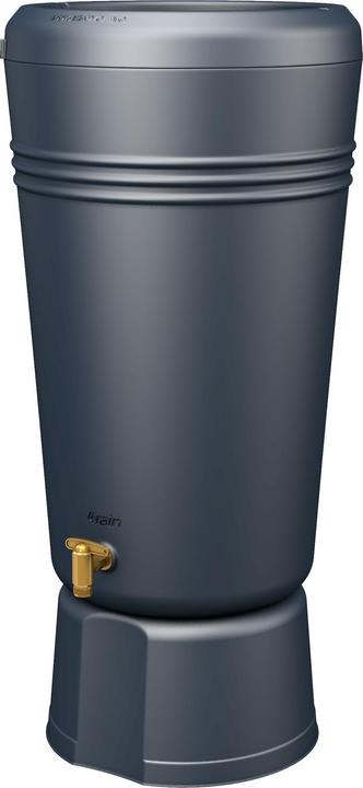 4rain AZURA 2in1 Regenspeicher 120 Liter graphite grey inkl. Pflanzschale und Unterstand (120 l)