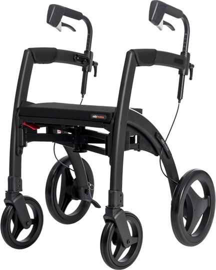 Produktbild Promefa Rollator/Rollstuhl Rollz Motion² 2-in-1, schwarz