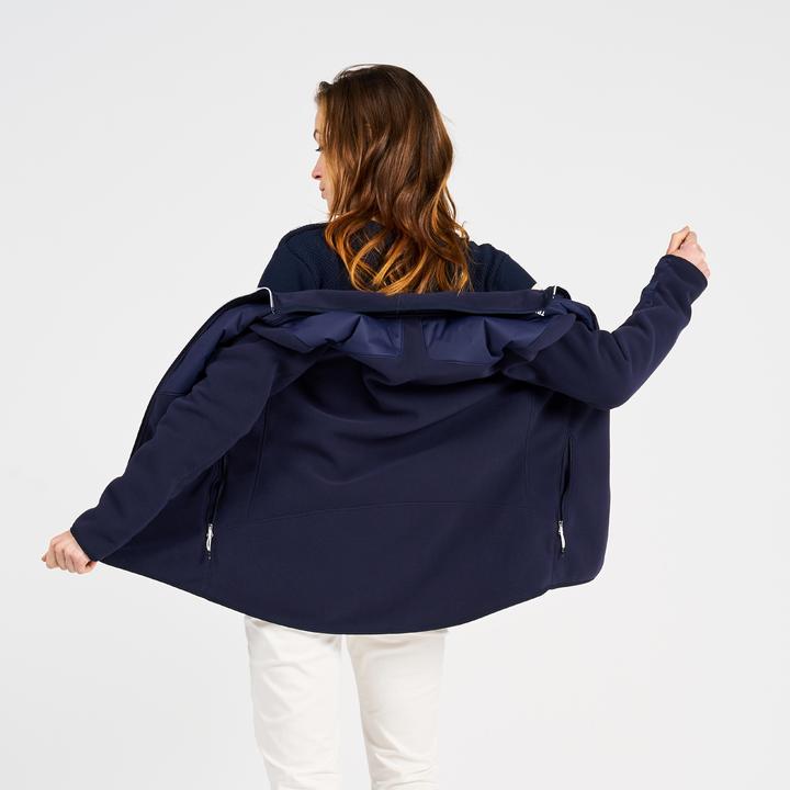 Image du produit Tribord Veste polaire voile femme chaude 500 bleu (L)