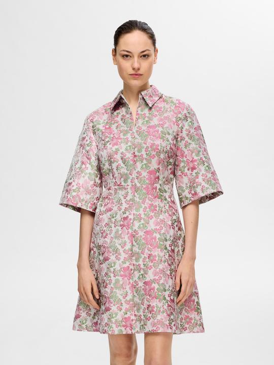 Produktbild Selected Femme Geblümtes Jacquard Minikleid (38)
