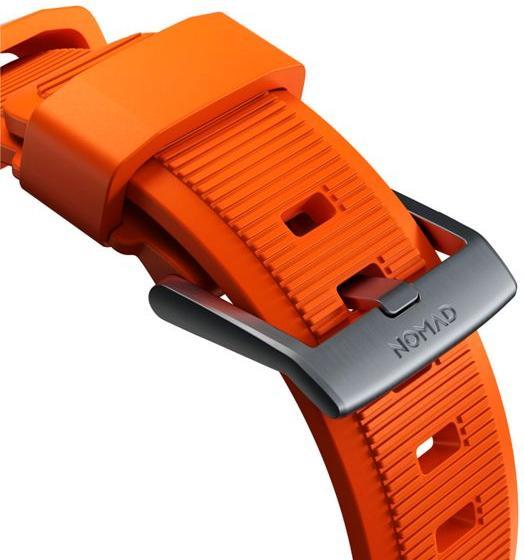 Immagine prodotto Nomad Cinturino rugged -ranneke, Apple Watch 49 / 45 / 44 /, oranssi / hopea (45 mm, 44 mm, 42 mm, 49 mm, Materiale sintetico, Apple Watch Series 9)