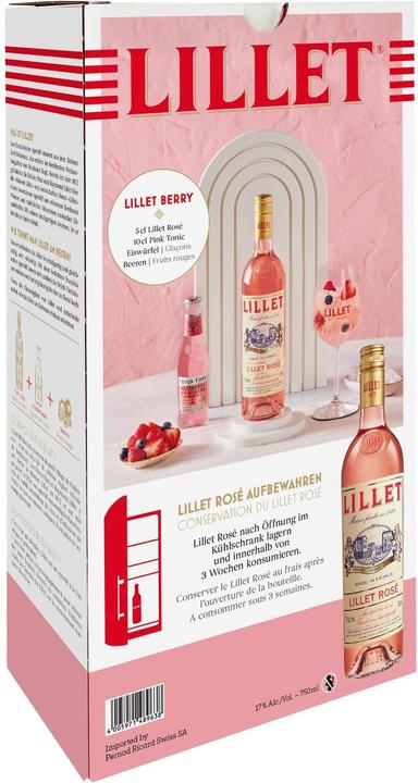 Actual product image Lillet Gift set Rosé 0.75 l with glass (18 years, 17 %, France, 1 x 75 cl, Vermouth)