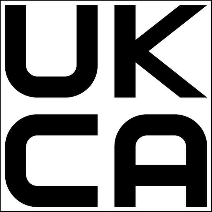 Produktbild Brady UKCA-25X25-PE-RL (PIC 926), B-7541, UKCA-Kennzeichnungsetiketten, Laminierter Polyester, Glä