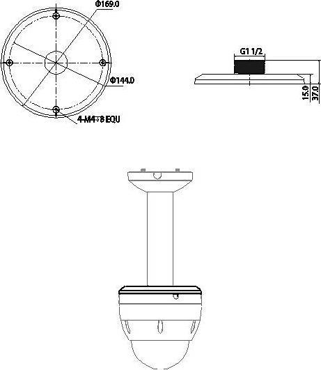 Image du produit Dahua PFA102 Accessoires pour caméra de surveillance Montage (Kit de montage)