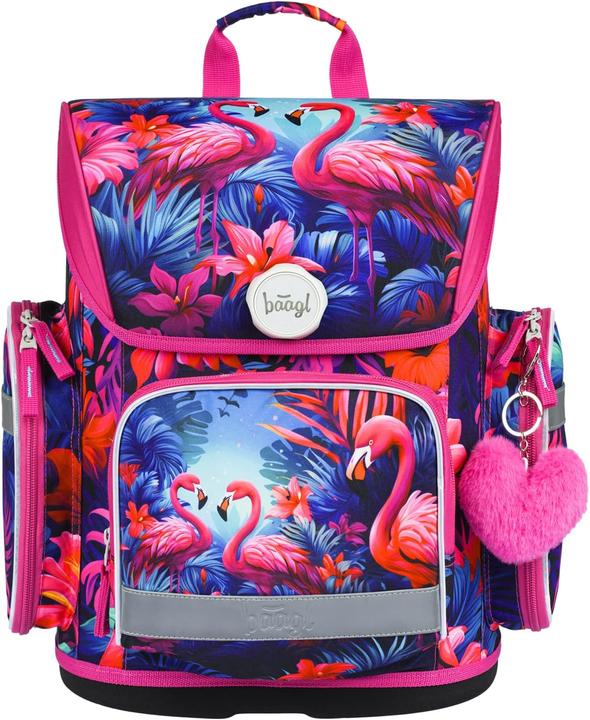 Produktbild Baagl 5-teiliges Schulranzen-Set - Flamingo - inkl. Turnbeutel, Federmäppchen, Heftbox und Brotdose