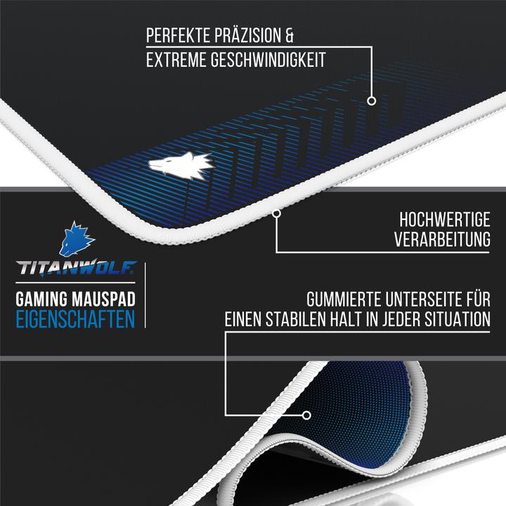 Actual product image Titanwolf Gaming Mouse Pad, XXXL Speed Mouse Mat 1200 x 600 mm, Speed & Precision, White Icon